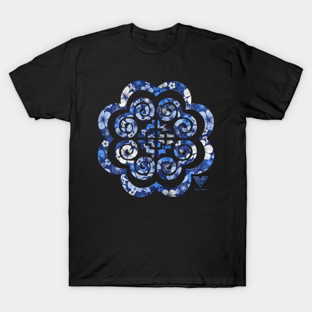 Blue Floral T-Shirt by VANH